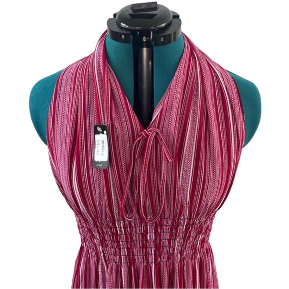 NWT JinSeMingXia Maxi Striped Dress (L) - Picture 10 of 12